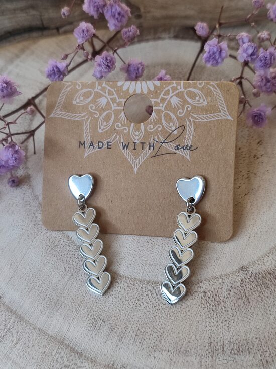 Boucles d'oreilles en acier inox argenté 🤍 réf.B1343