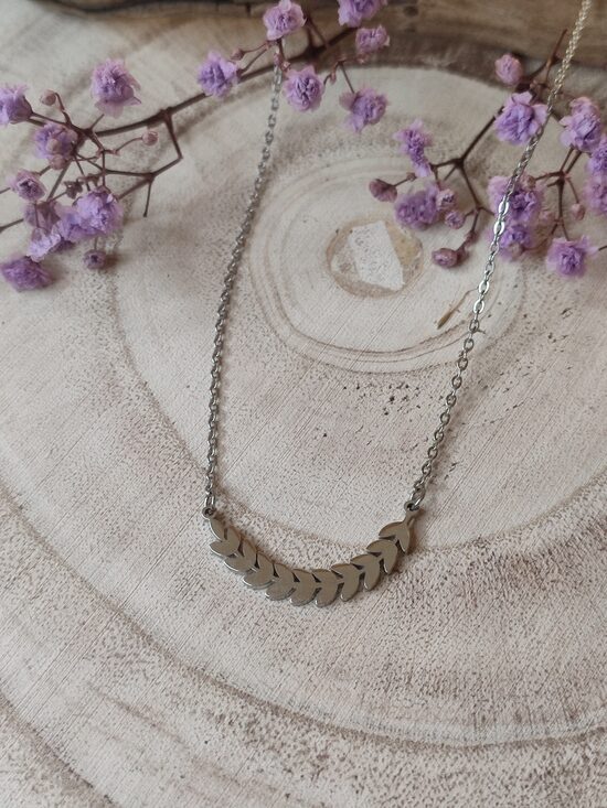 Collier en acier inox argenté réf.C825