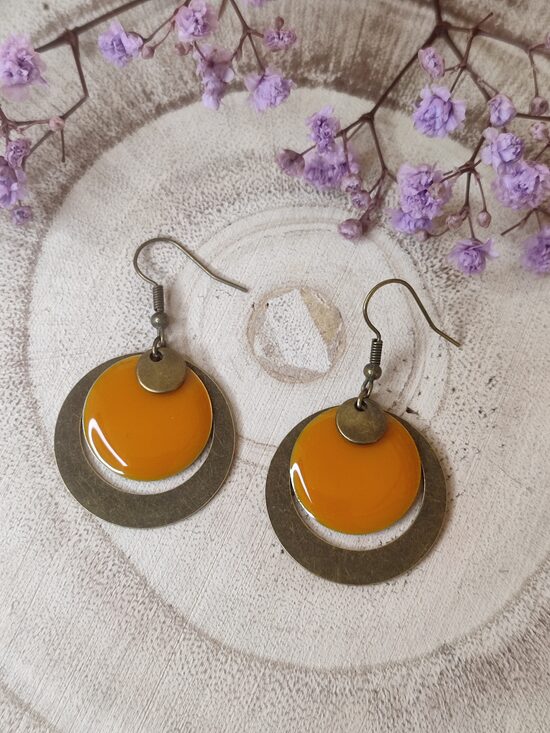 Boucles d'oreilles en laiton réf.B429