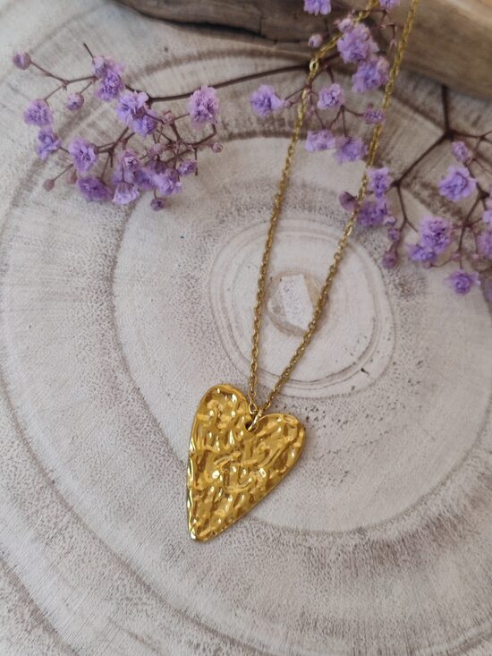 Collier en acier inox doré réf.C663