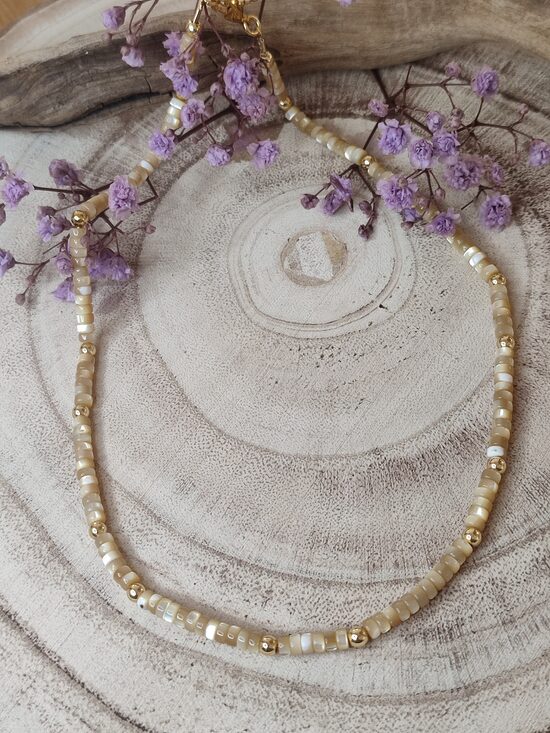 Collier acier inoxydable et coquillage 🐚