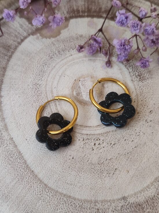Boucles d'oreilles minis fleurs 🖤