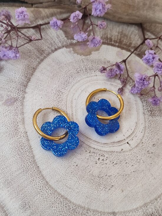 Boucles d'oreilles minis fleurs 💙