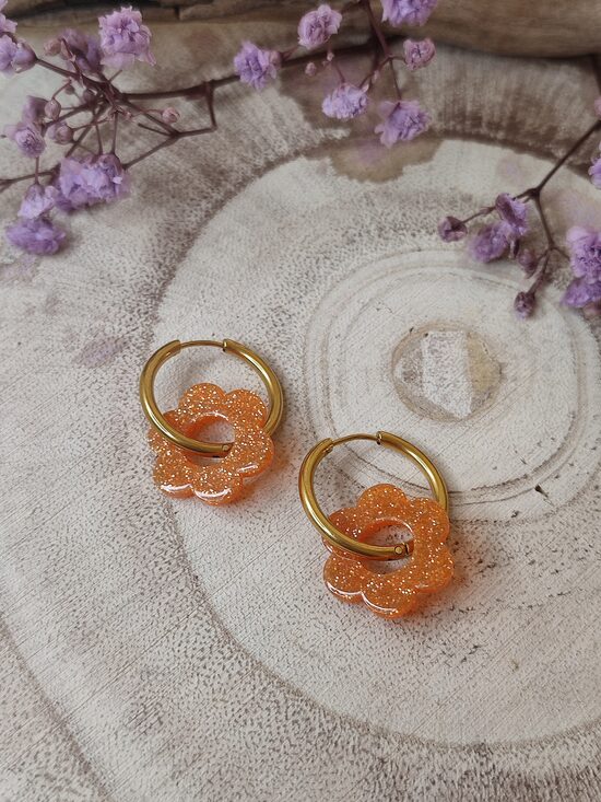 Boucles d'oreilles minis fleurs 🧡