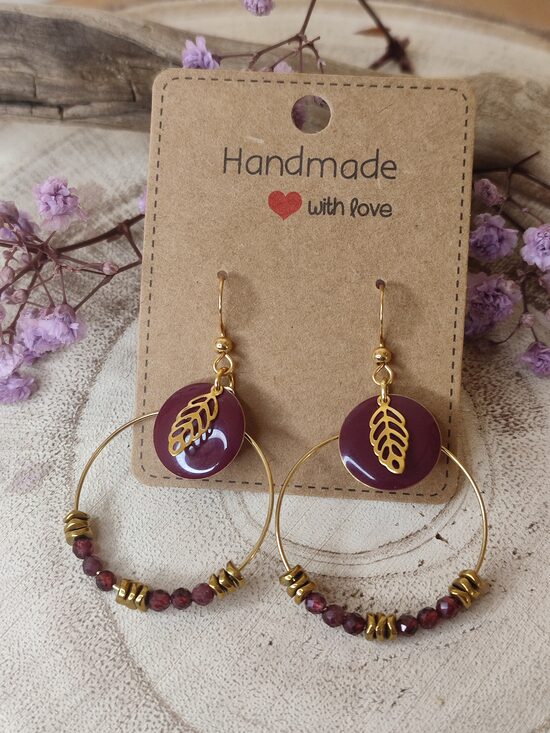 Boucles d'oreilles créoles acier inox et ses perles 🫦 