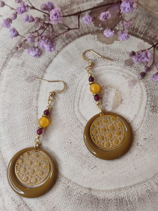 Boucles d'oreilles acier et ses perles 🫦