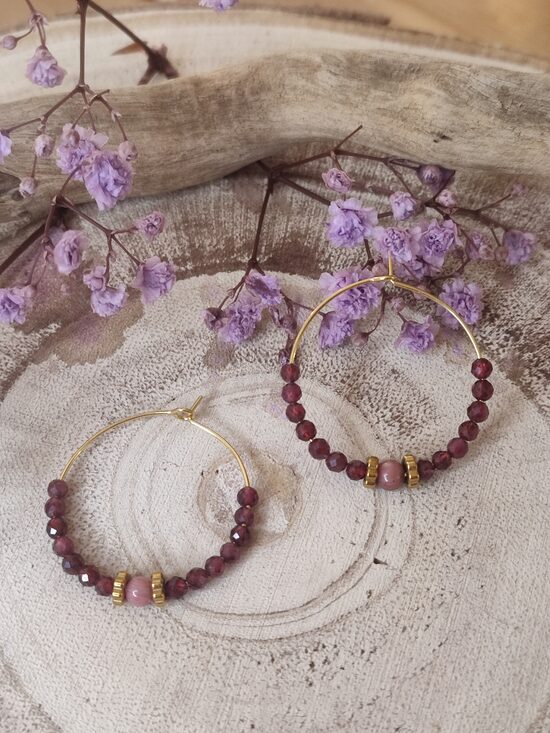 Boucles d'oreilles acier inox et ses perles 🫦