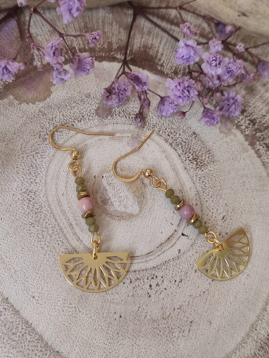 Boucles d'oreilles acier inox et ses perles 🫦