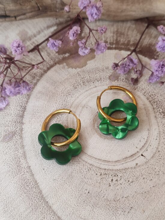 Boucles d'oreilles minis fleurs 💚