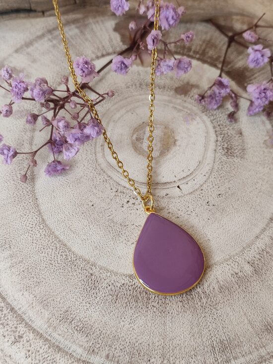 Collier en acier inoxydable prune 🫦