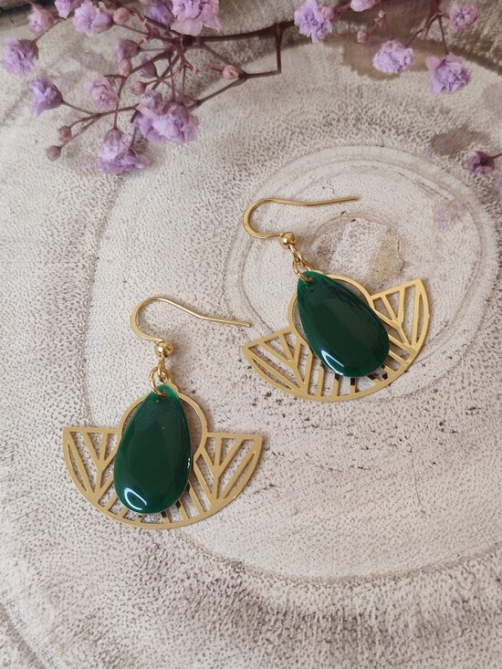 Boucles d'oreilles acier et laiton 🫦