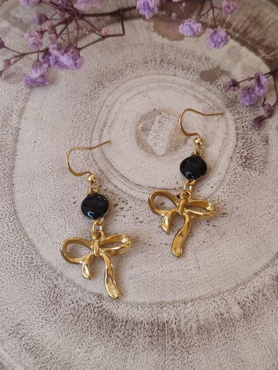 Boucles d'oreilles noeuds 🖤