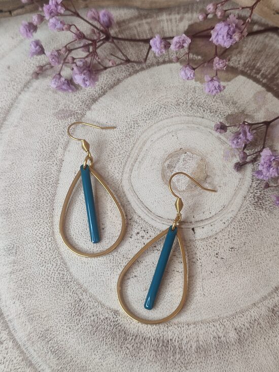 Boucles d'oreilles acier 🩵💙