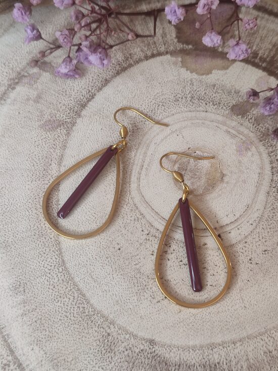 Boucles d'oreilles acier inoxydable réf.B403