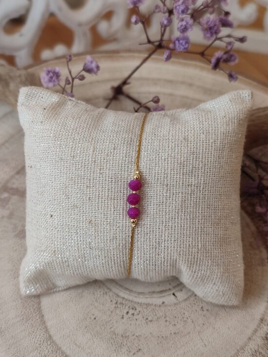 Bracelet en acier inoxydable rose 🩷 réf.B497