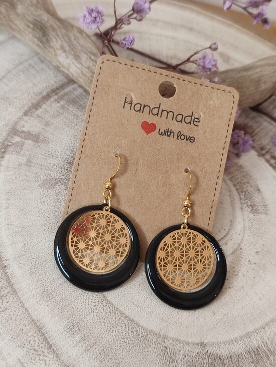 Boucles d'oreilles acier inoxydable 🖤