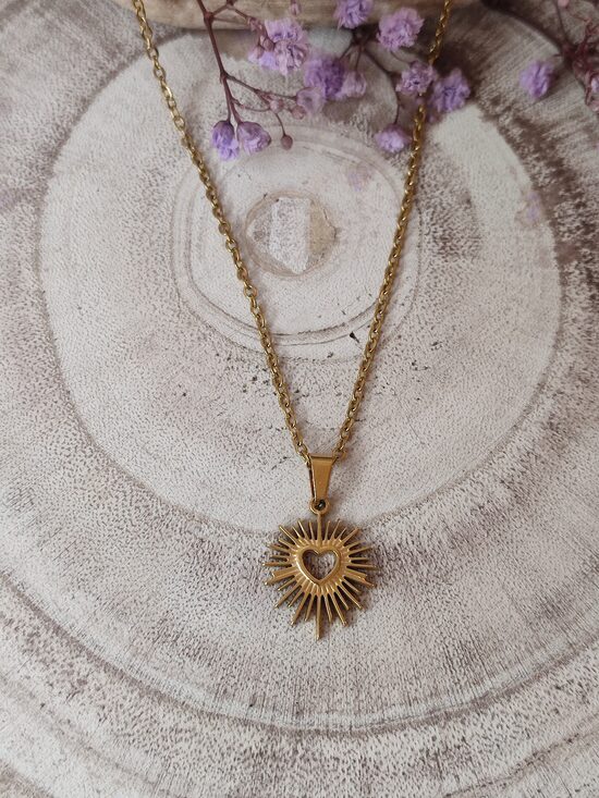 Collier acier inoxydable doré réf.C390