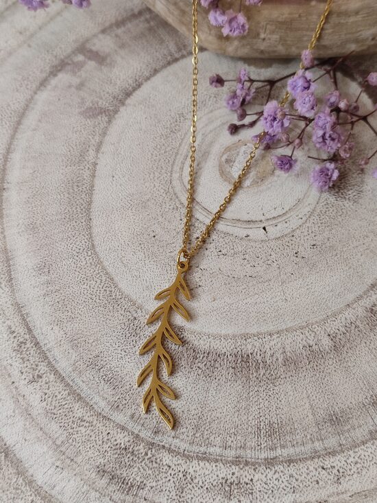 Collier acier inoxydable doré réf.C350