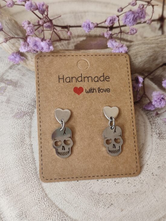 Boucles d'oreilles acier inoxydable argenté 🤍 réf.B1004