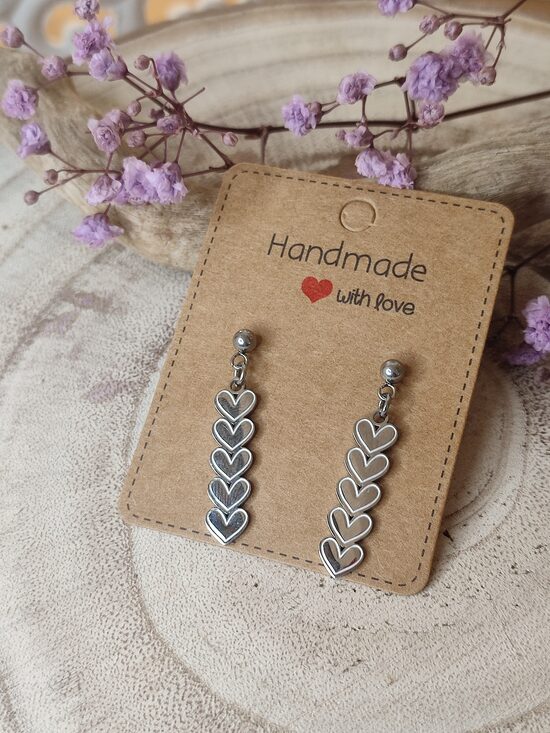 Boucles d'oreilles acier inox argenté réf.B737