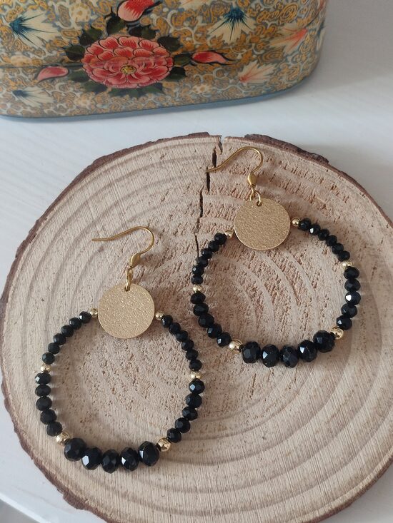 Boucles d'oreilles créoles acier inoxydable 🖤🖤🖤