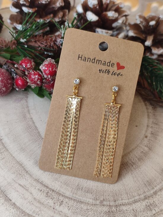 Boucles d'oreilles en acier inoxydable et laiton ✨réf.B1152