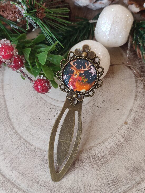 Marque-pages et son cabochon de Noël 🦌