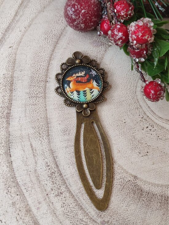 Marque-pages et son cabochon de Noël 🦌