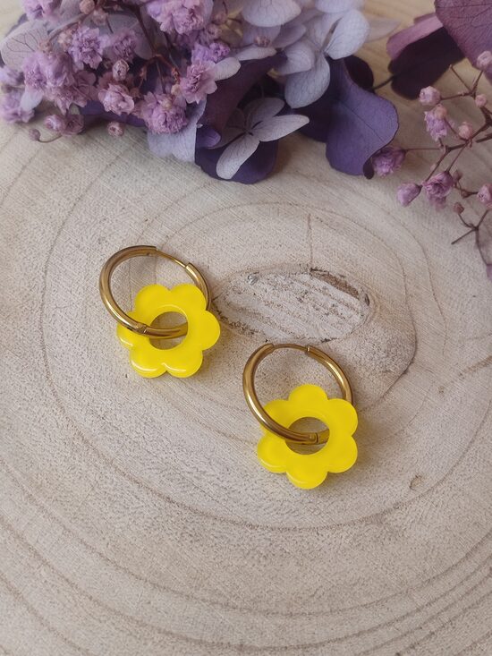Boucles d'oreilles minis fleurs 💛 réf.C4P