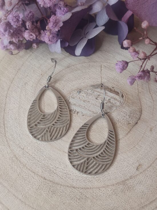 Boucles d'oreilles 100% acier inox argenté 🤍