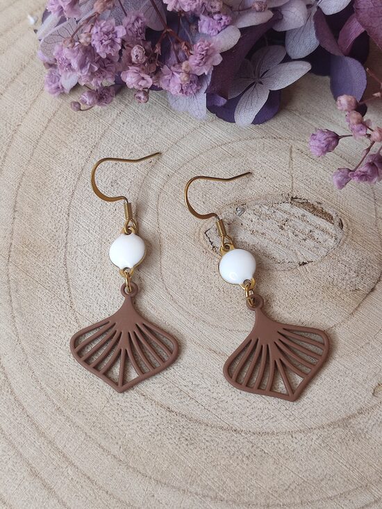 Boucles d'oreilles acier inoxydable et laiton 🤍 réf.C6D