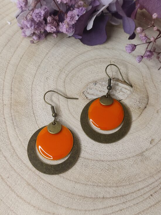 Boucles d'oreilles en laiton 🧡 réf.B429