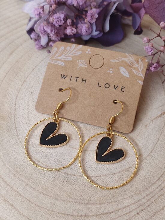 Boucles d'oreilles acier inox et laiton 🩶 réf.C7K