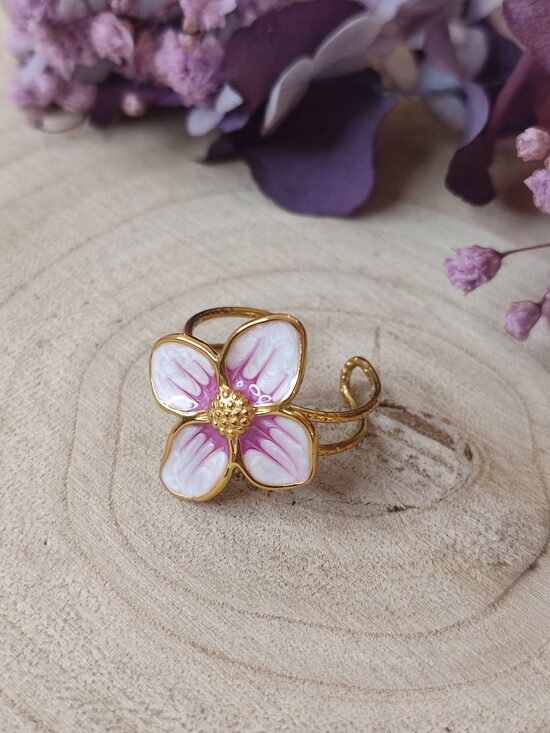 Bague réglable acier inoxydable 🌸