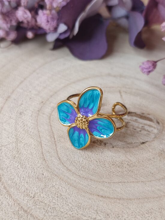 Bague réglable acier inoxydable 🌸