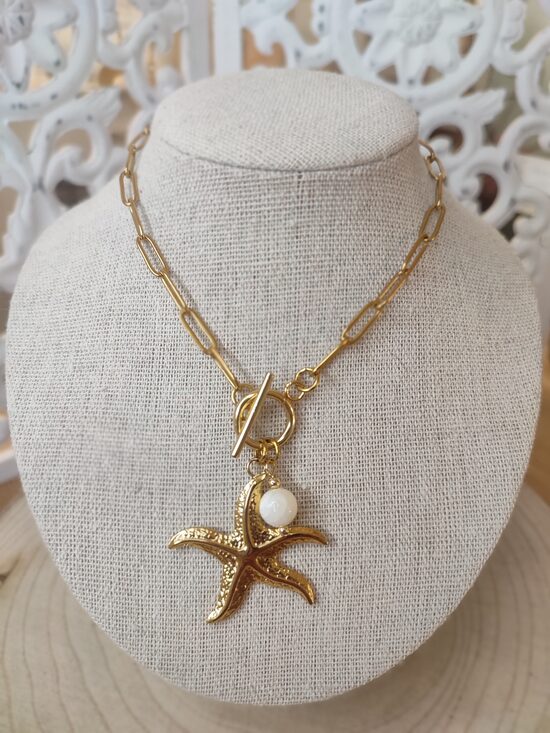 Collier acier inoxydable et nacre 🤍