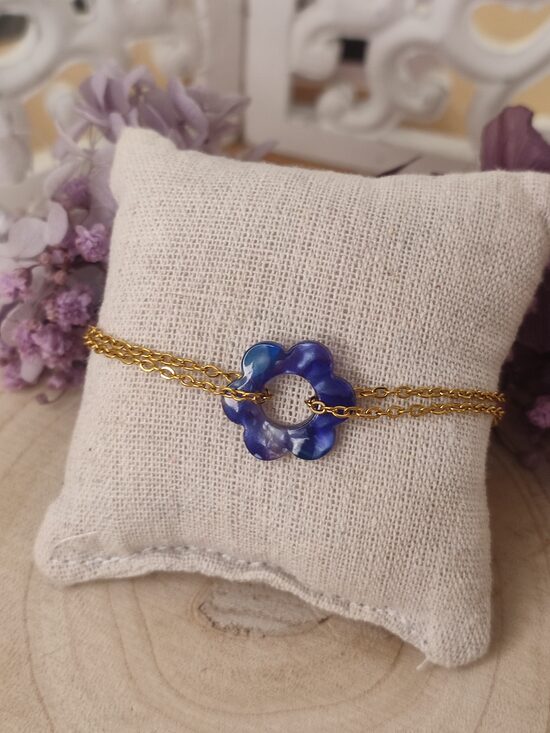 Bracelet mini-fleur 💙🩵
