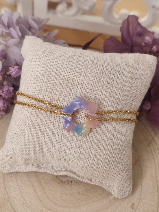 Bracelet mini-fleur 🩵