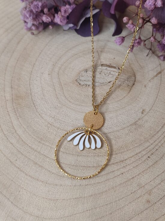 Collier acier inoxydable et laiton 🤍