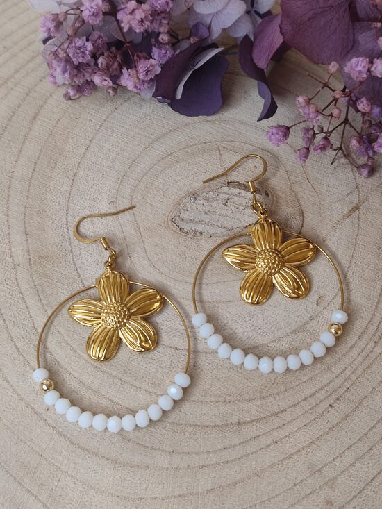 Boucles d'oreilles créoles ACIER 🌸