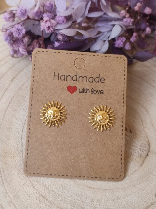Petit clous d'oreilles soleil 🌞 acier inoxydable 
