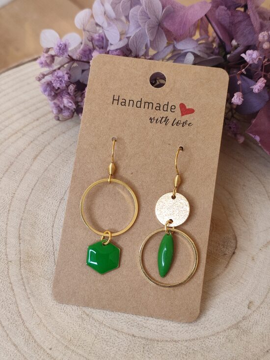 Boucles d'oreilles acier inoxydable 💚 réf.C6Z