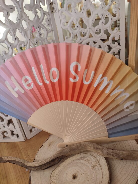 Éventail "Hello Summer" 🧡🌴