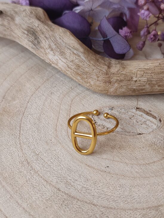 Bague réglable acier inoxydable 🌸