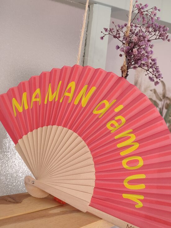 Evantail "Maman d'amour" 💛