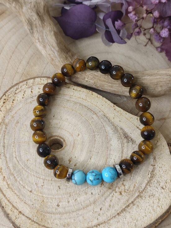 Bracelet perles œil de tigre 🤎