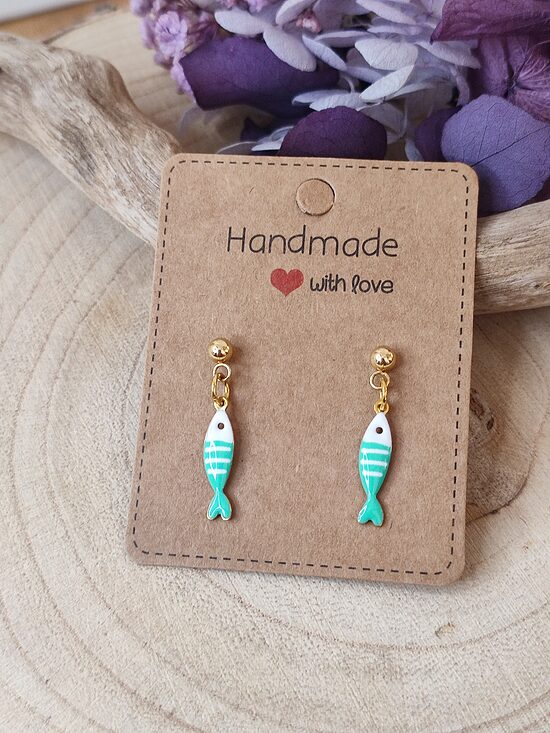 Boucles d'oreilles acier inoxydable poisson 🐟