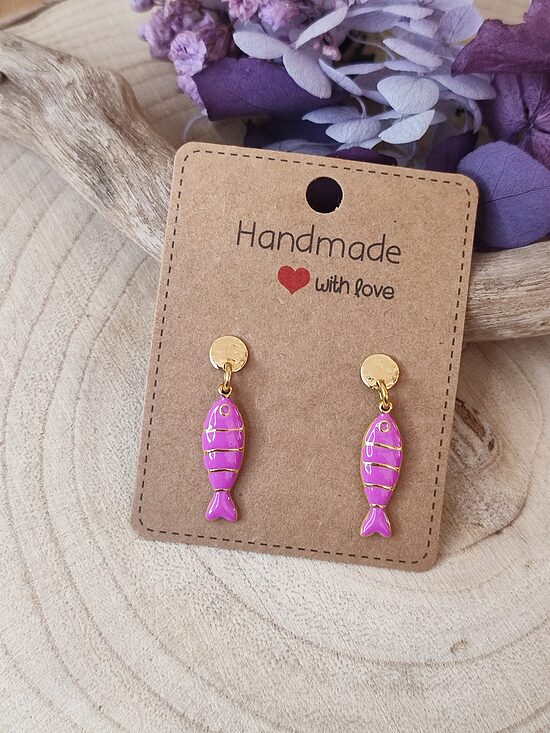 Boucles d'oreilles acier inoxydable poissons 🩷