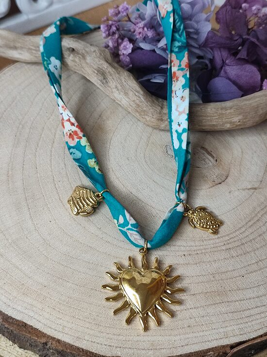 Collier tissu 🩵