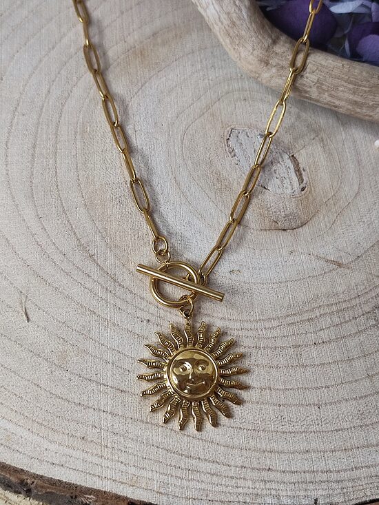 Collier acier inoxydable soleil 🌞
